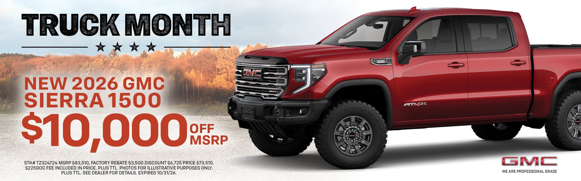 New 2026 GMC Sierra 1500- $10,000 off MSRP